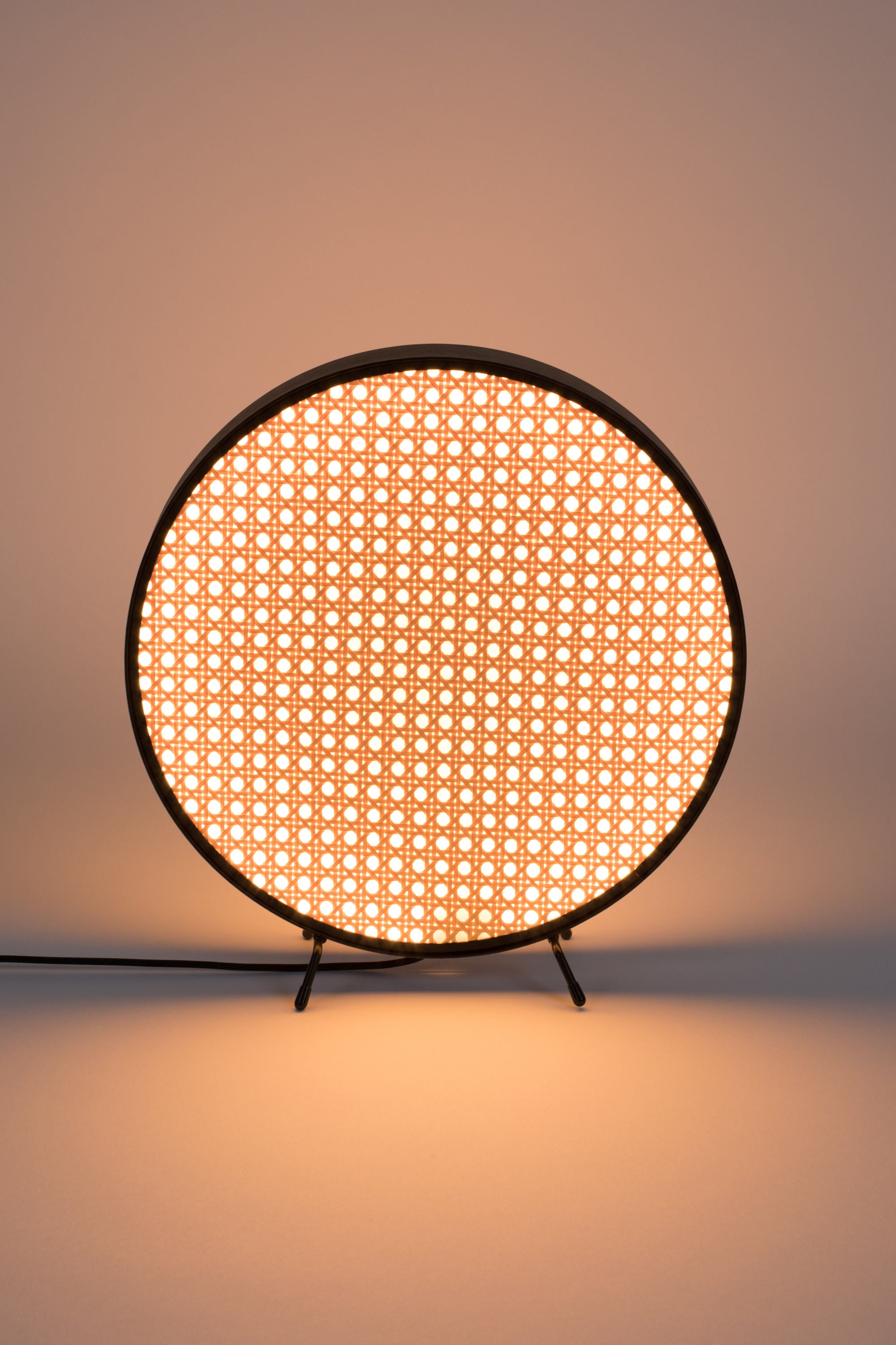 Zuiver Sien Brown Wood & Rattan Table Lamp